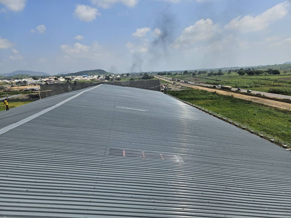 Large completed roofing project by Jazakib Nigeria Ltd